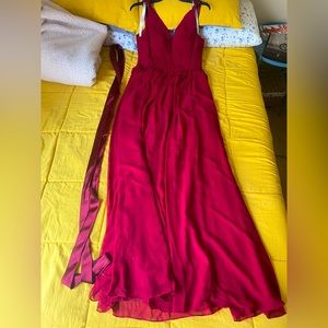 Custom Azazie Burgundy Bridesmaid Dress